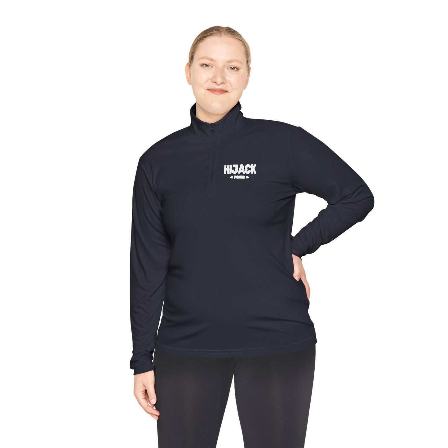 Hijack Poker White Logo Unisex Quarter-Zip Pullover