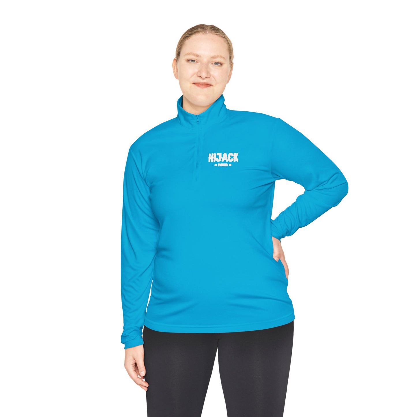 Hijack Poker White Logo Unisex Quarter-Zip Pullover