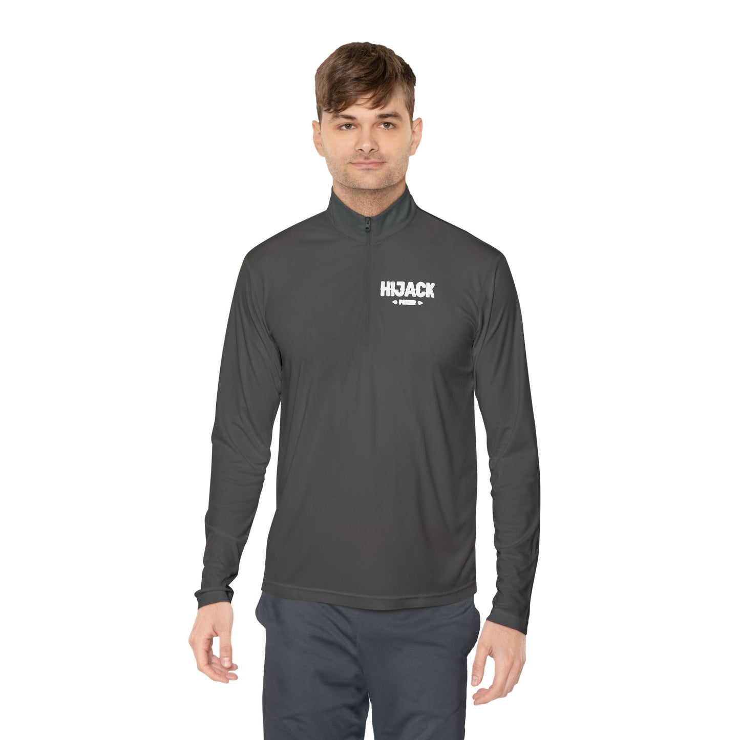 Hijack Poker White Logo Unisex Quarter-Zip Pullover