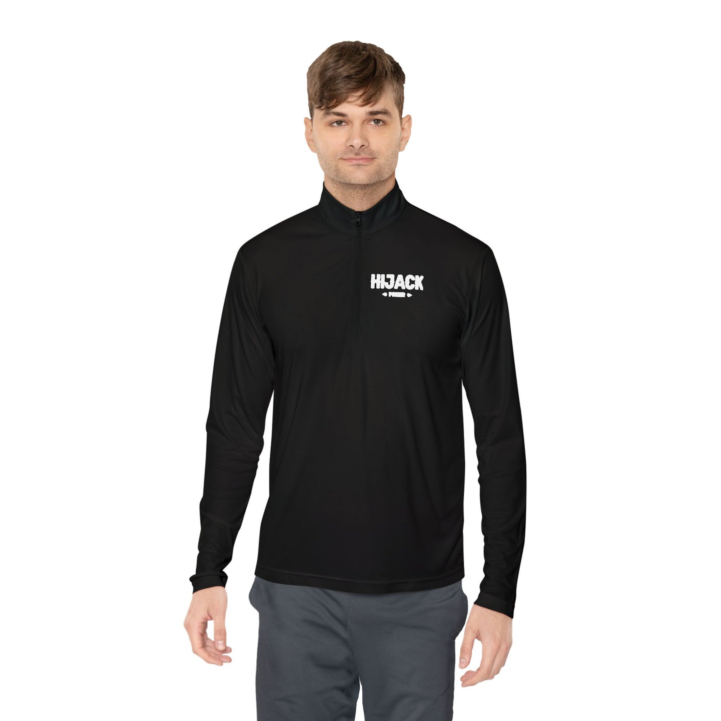 Hijack Poker White Logo Unisex Quarter-Zip Pullover