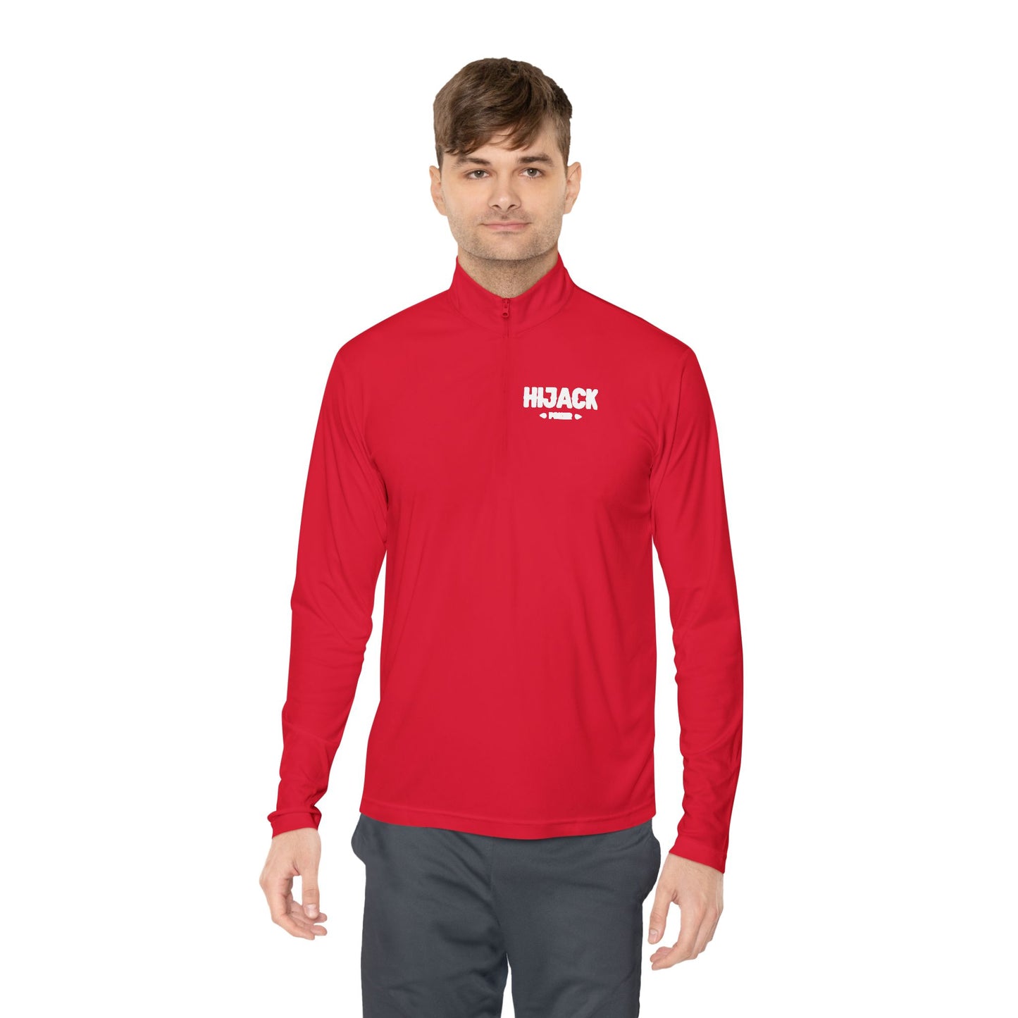 Hijack Poker White Logo Unisex Quarter-Zip Pullover
