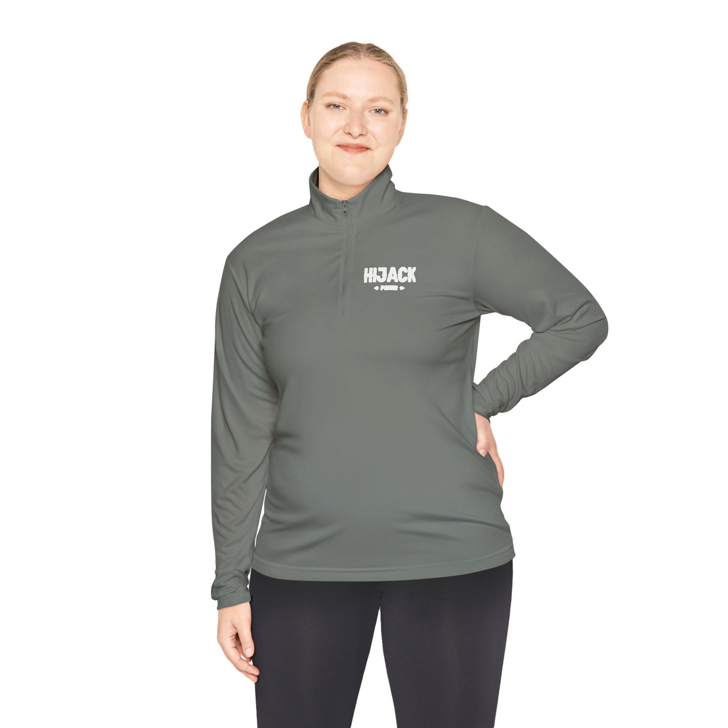 Hijack Poker White Logo Unisex Quarter-Zip Pullover