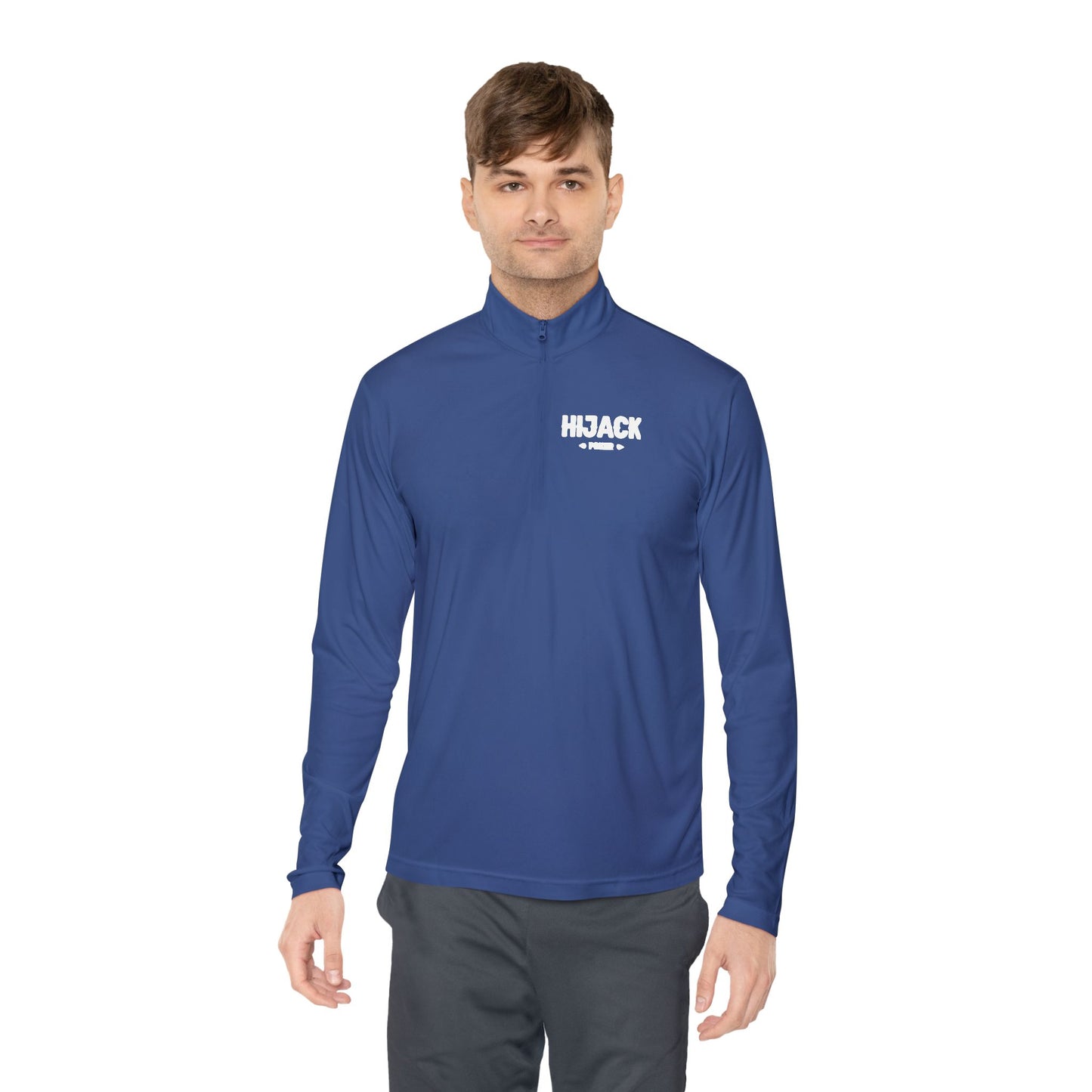 Hijack Poker White Logo Unisex Quarter-Zip Pullover