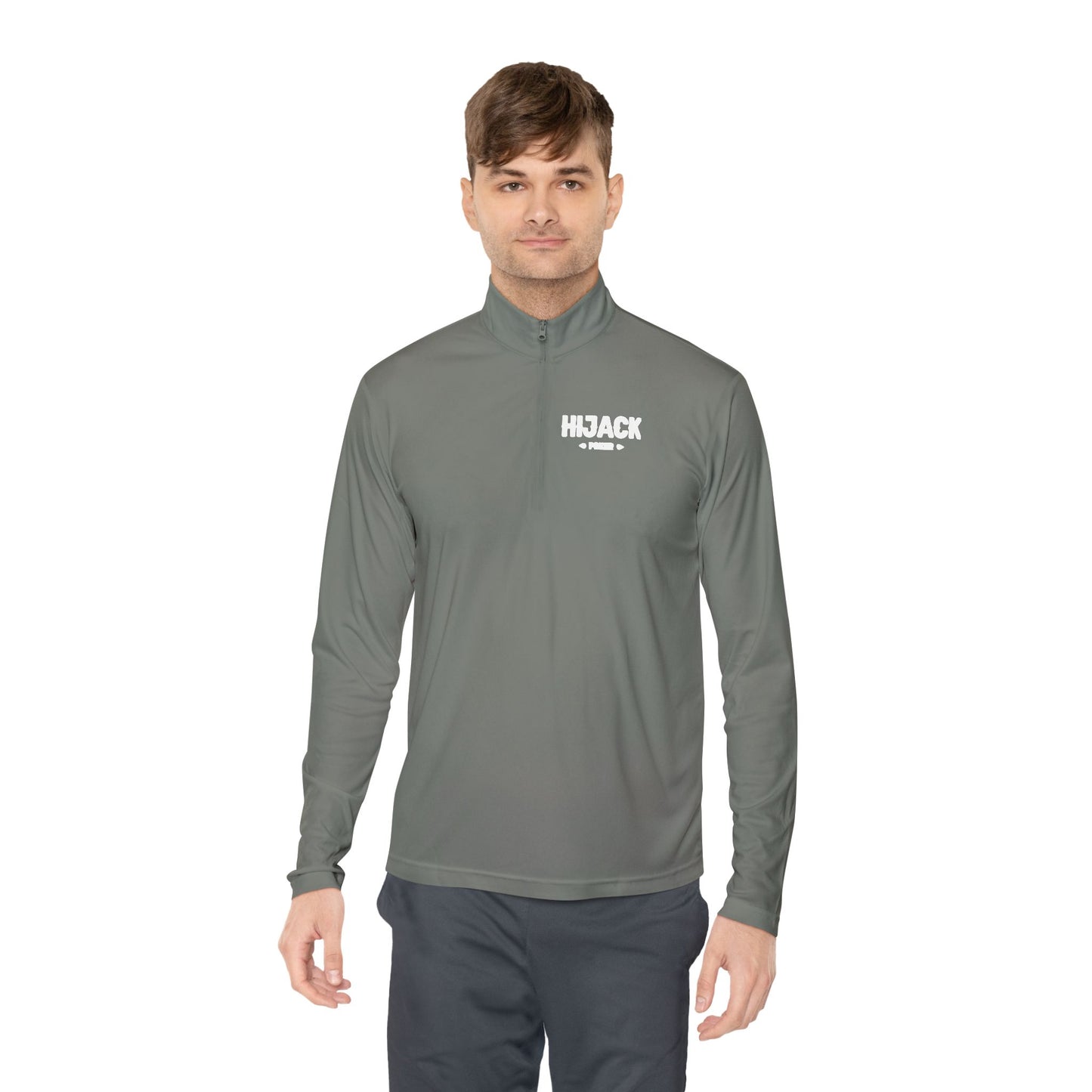 Hijack Poker White Logo Unisex Quarter-Zip Pullover