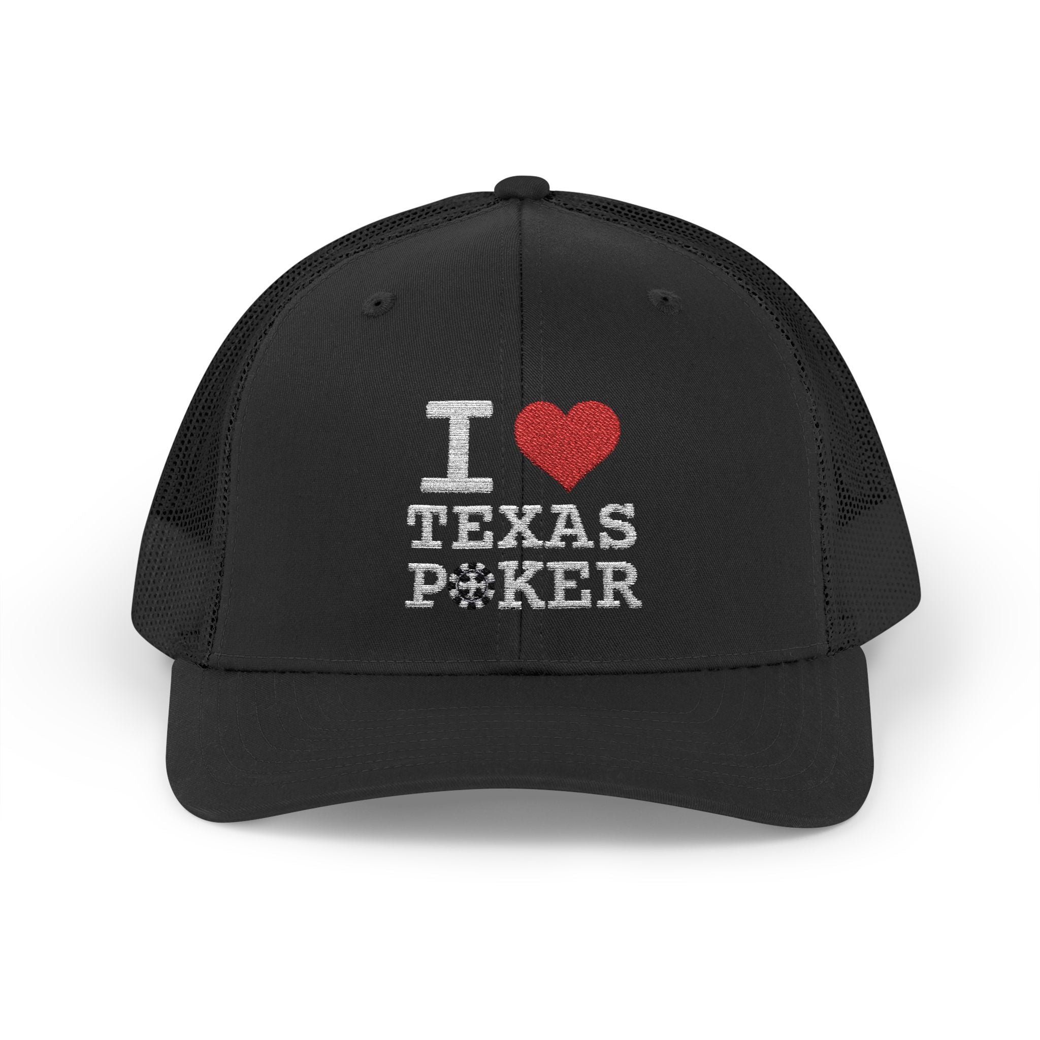 I Love Texas Poker Snapback Trucker Cap