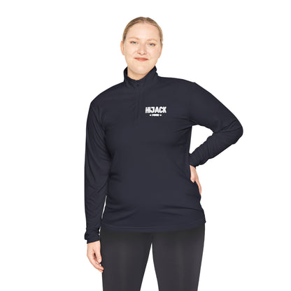 Hijack Poker White Logo Unisex Quarter-Zip Pullover