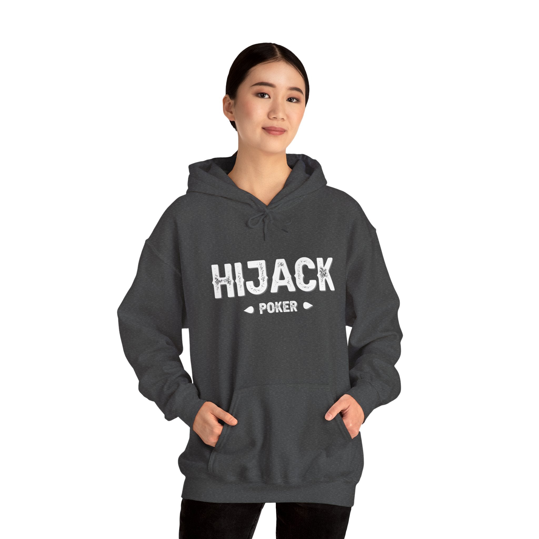 Hijack White Logo Unisex Heavy Blend™ Hooded Sweatshirt