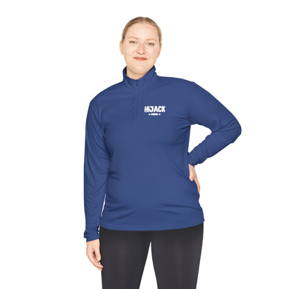 Hijack Poker White Logo Unisex Quarter-Zip Pullover