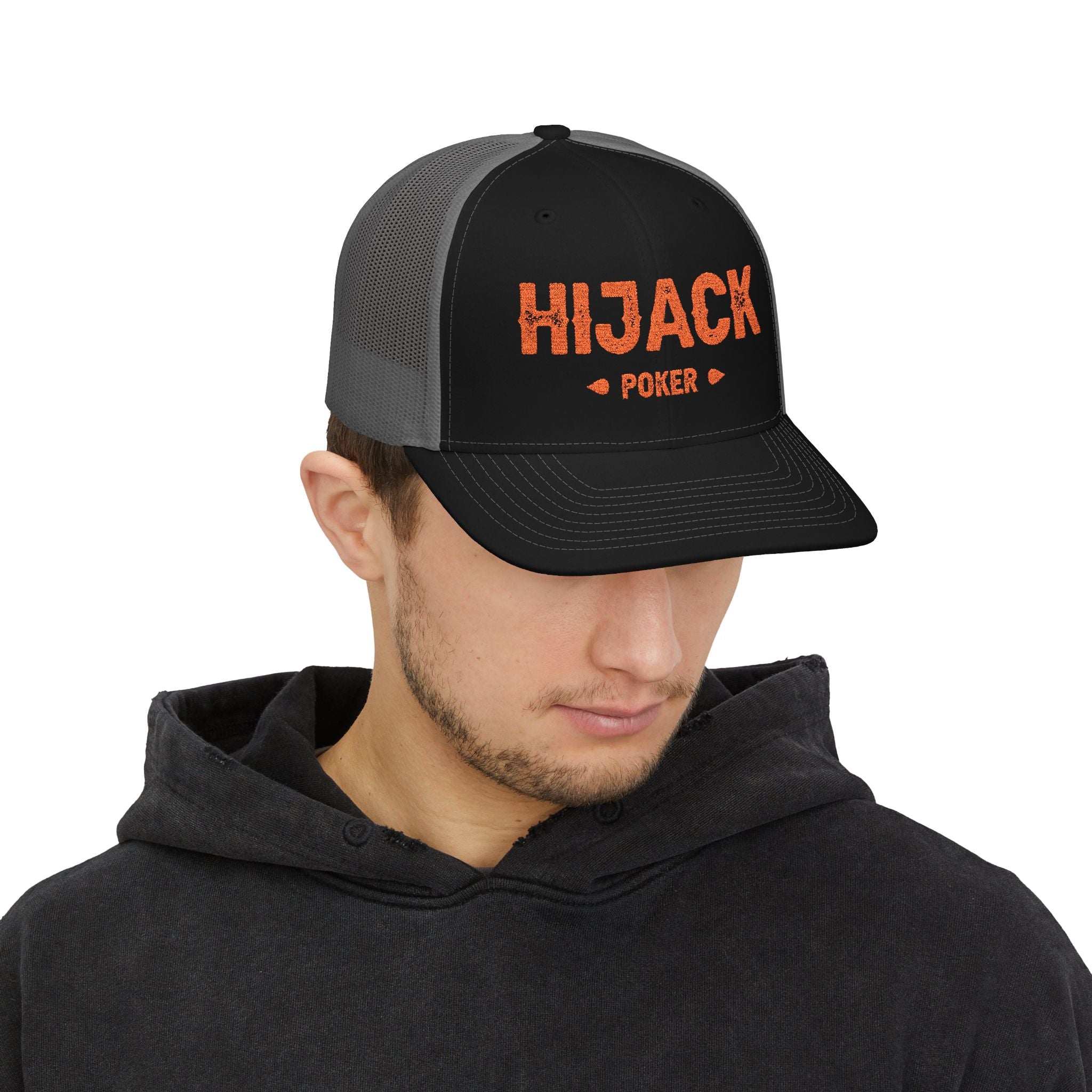 HIJACK Poker - Snapback Trucker Cap (Embroidery)