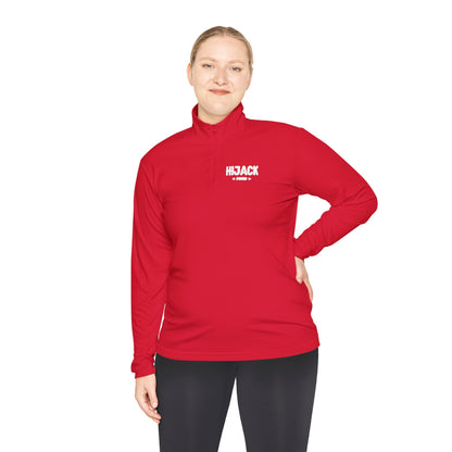 Hijack Poker White Logo Unisex Quarter-Zip Pullover