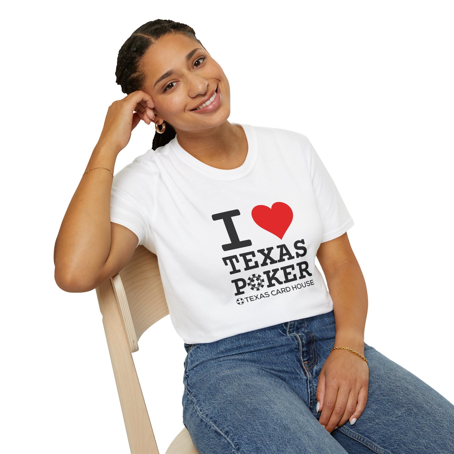 I Love Texas Poker Unisex Softstyle T-Shirt