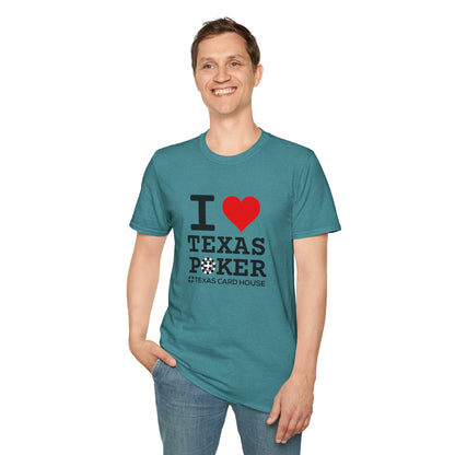 I Love Texas Poker Unisex Softstyle T-Shirt