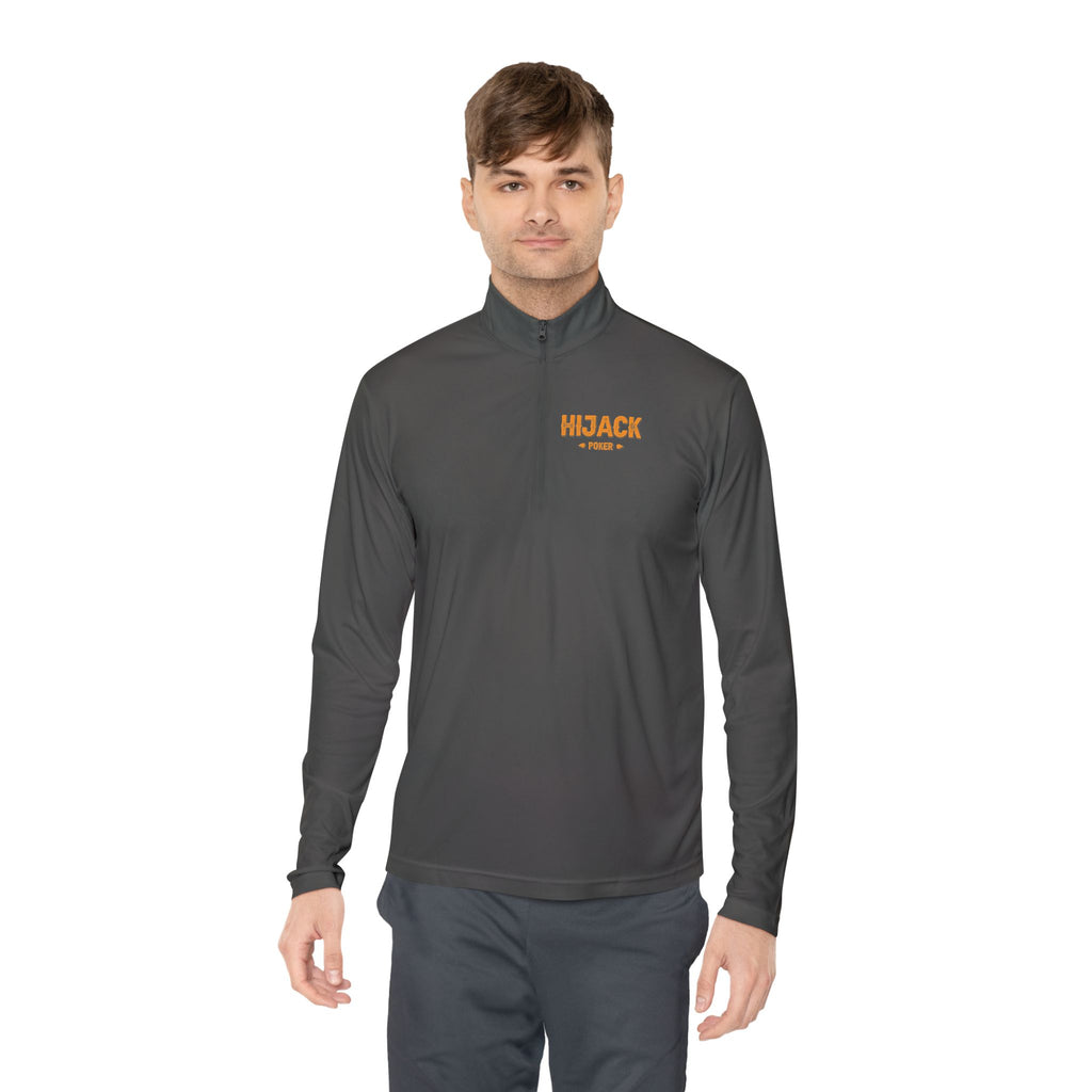 Hijack Poker Orange Logo Unisex Quarter-Zip Pullover