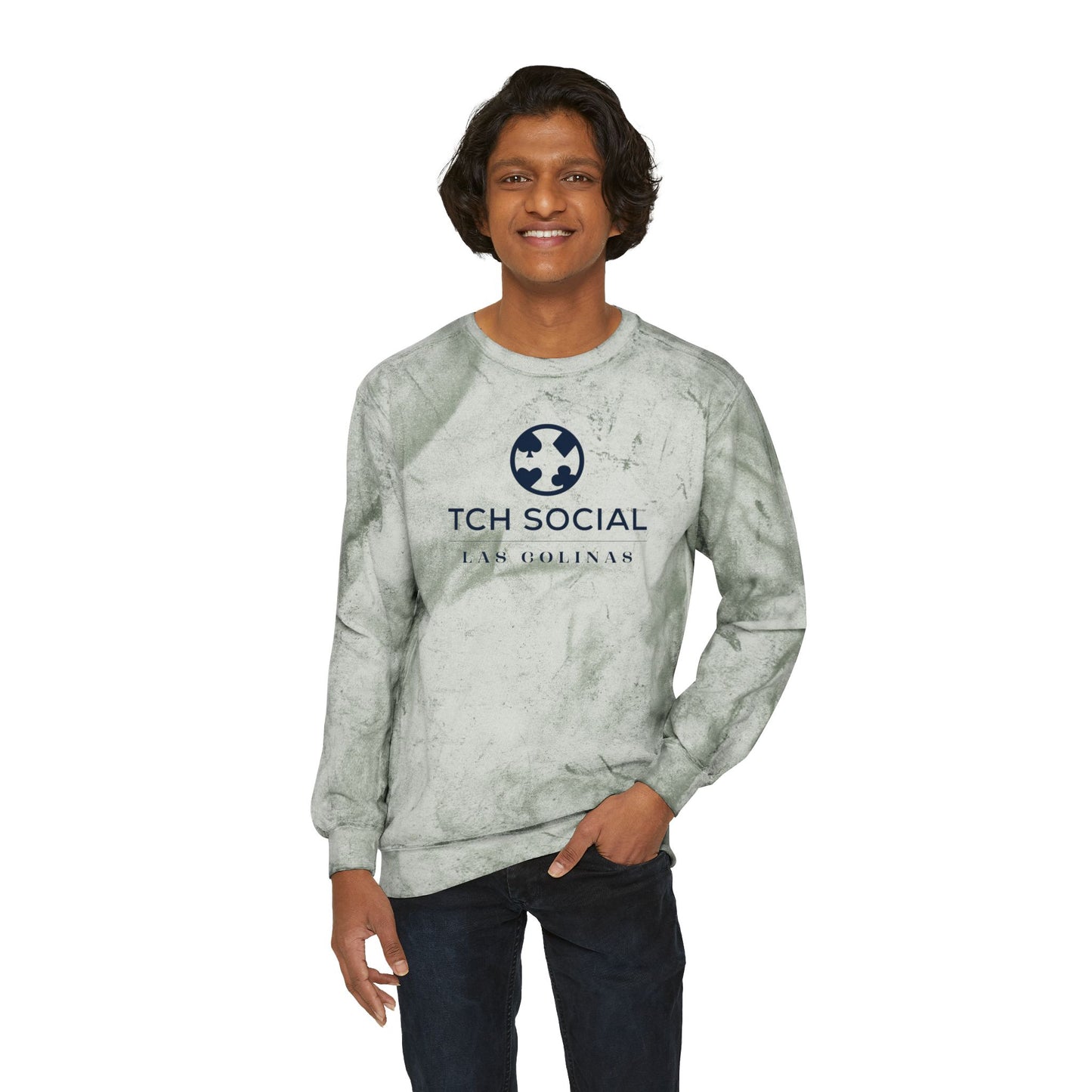 TCH Social Las Colinas Premium Color Blast Crewneck Sweatshirt