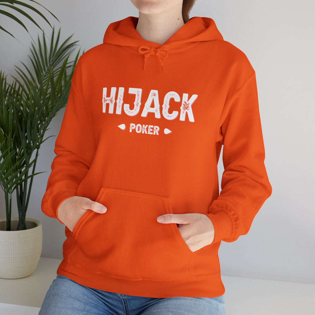 Hijack White Logo Unisex Heavy Blend™ Hooded Sweatshirt