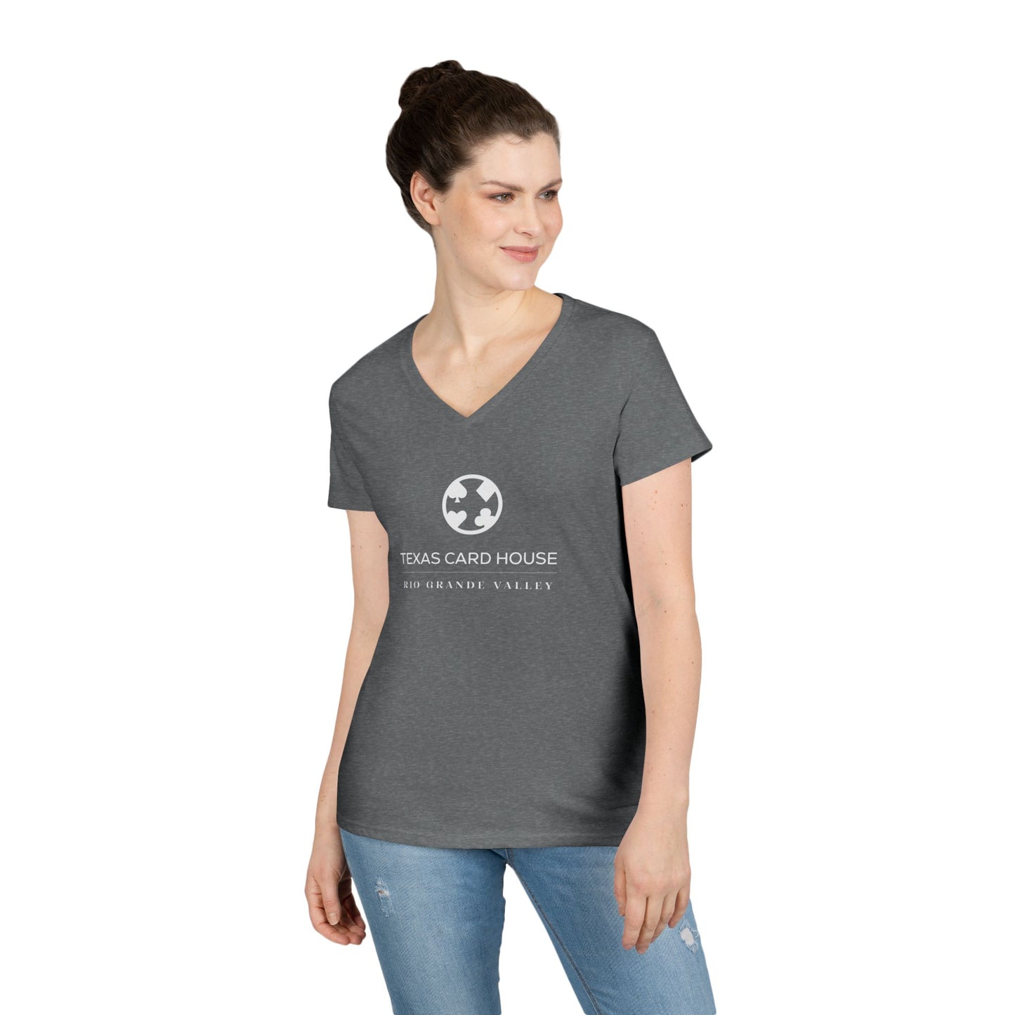 Texas Card House Rio Grande Valley Ladies' V-Neck T-Shirt