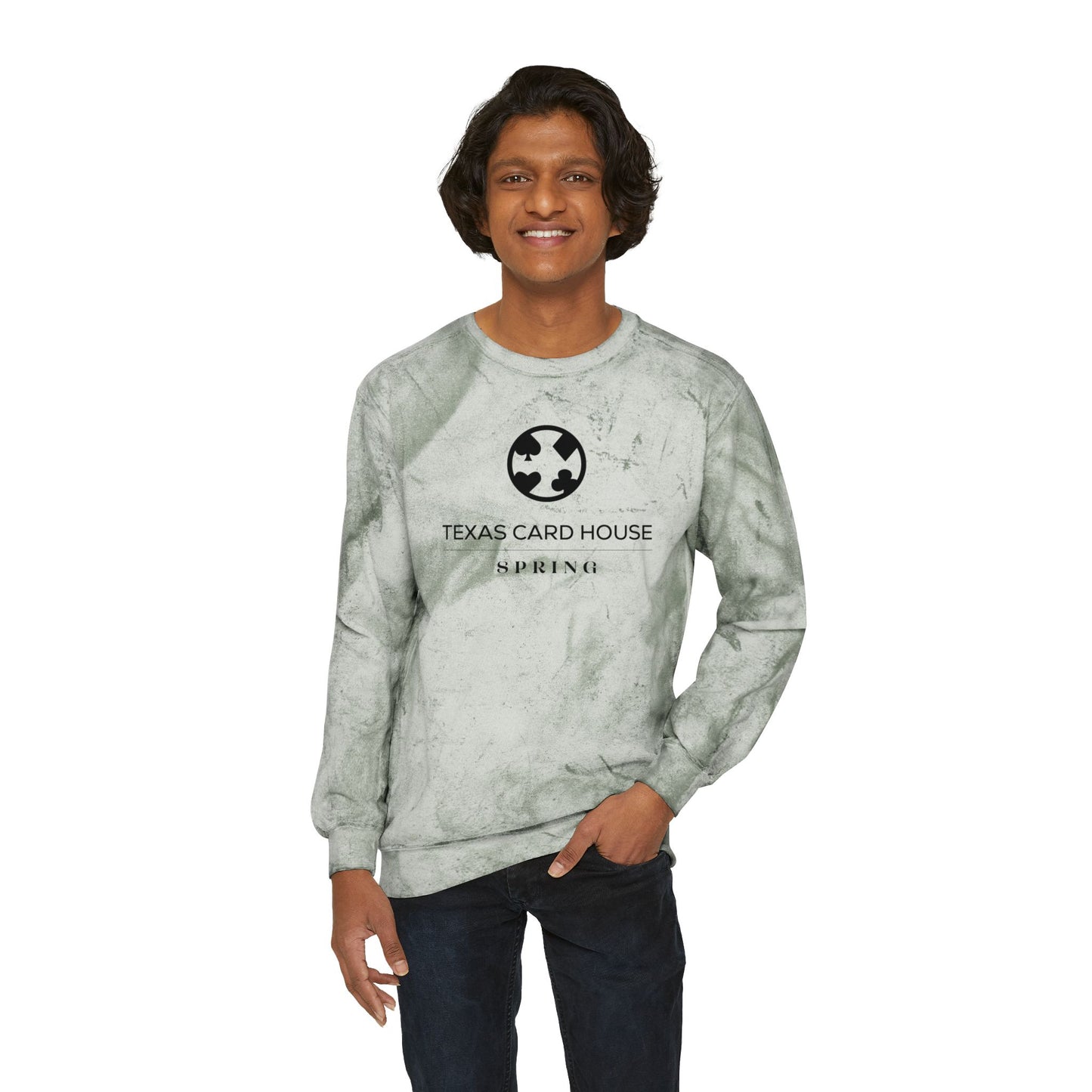 Texas Card House Spring Premium Color Blast Crewneck Sweatshirt