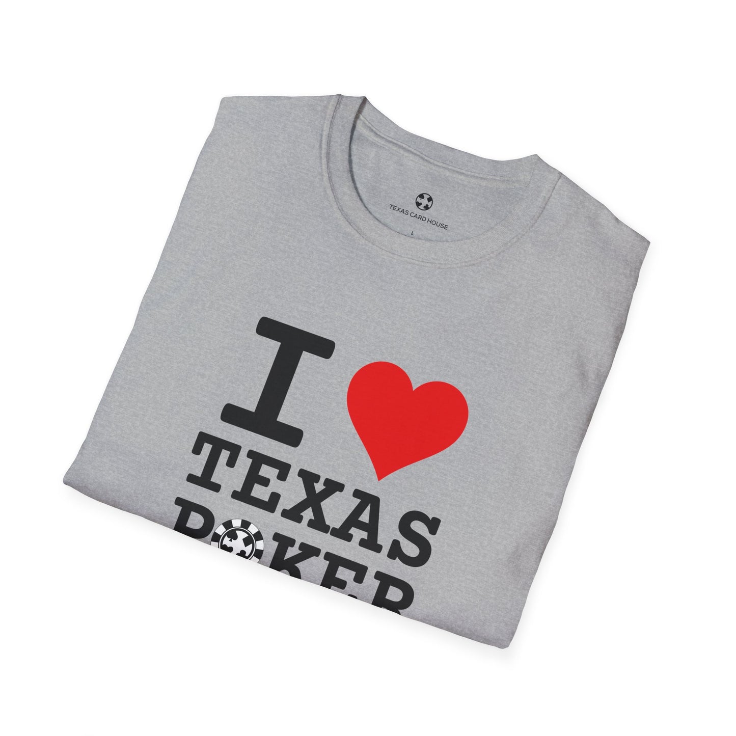 I Love Texas Poker Unisex Softstyle T-Shirt