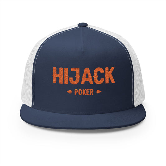 HIjack Poker 5 Panel Trucker Cap (Embroidery)