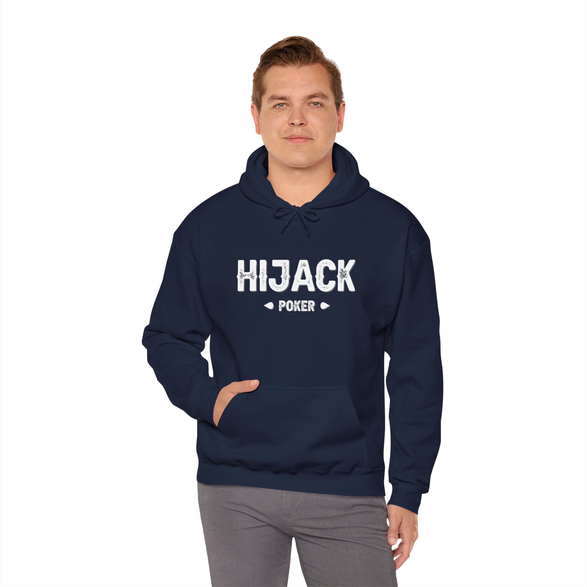 Hijack White Logo Unisex Heavy Blend™ Hooded Sweatshirt
