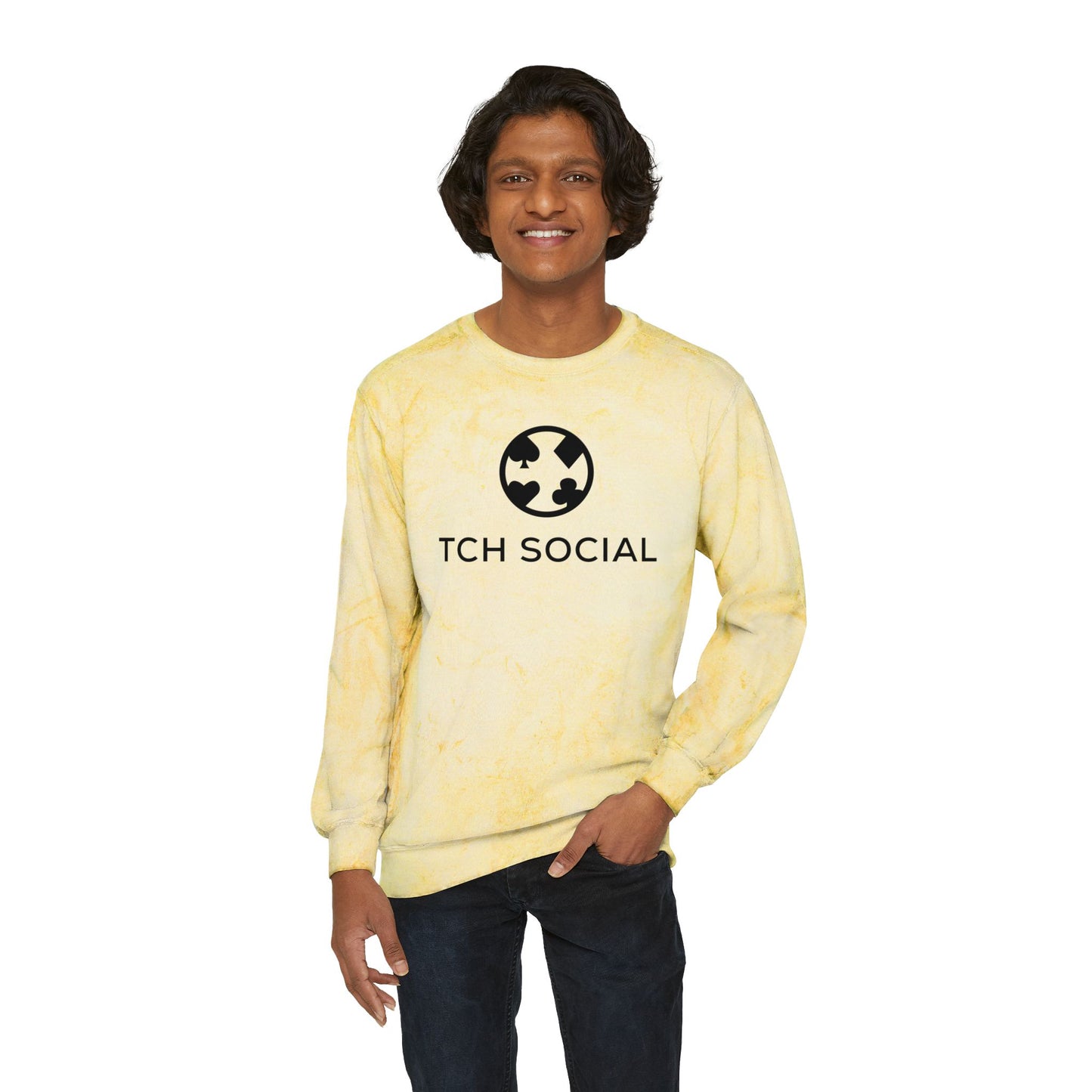 TCH Social Premium Color Blast Crewneck Sweatshirt