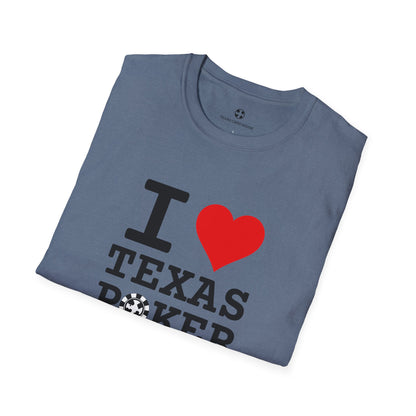 I Love Texas Poker Unisex Softstyle T-Shirt