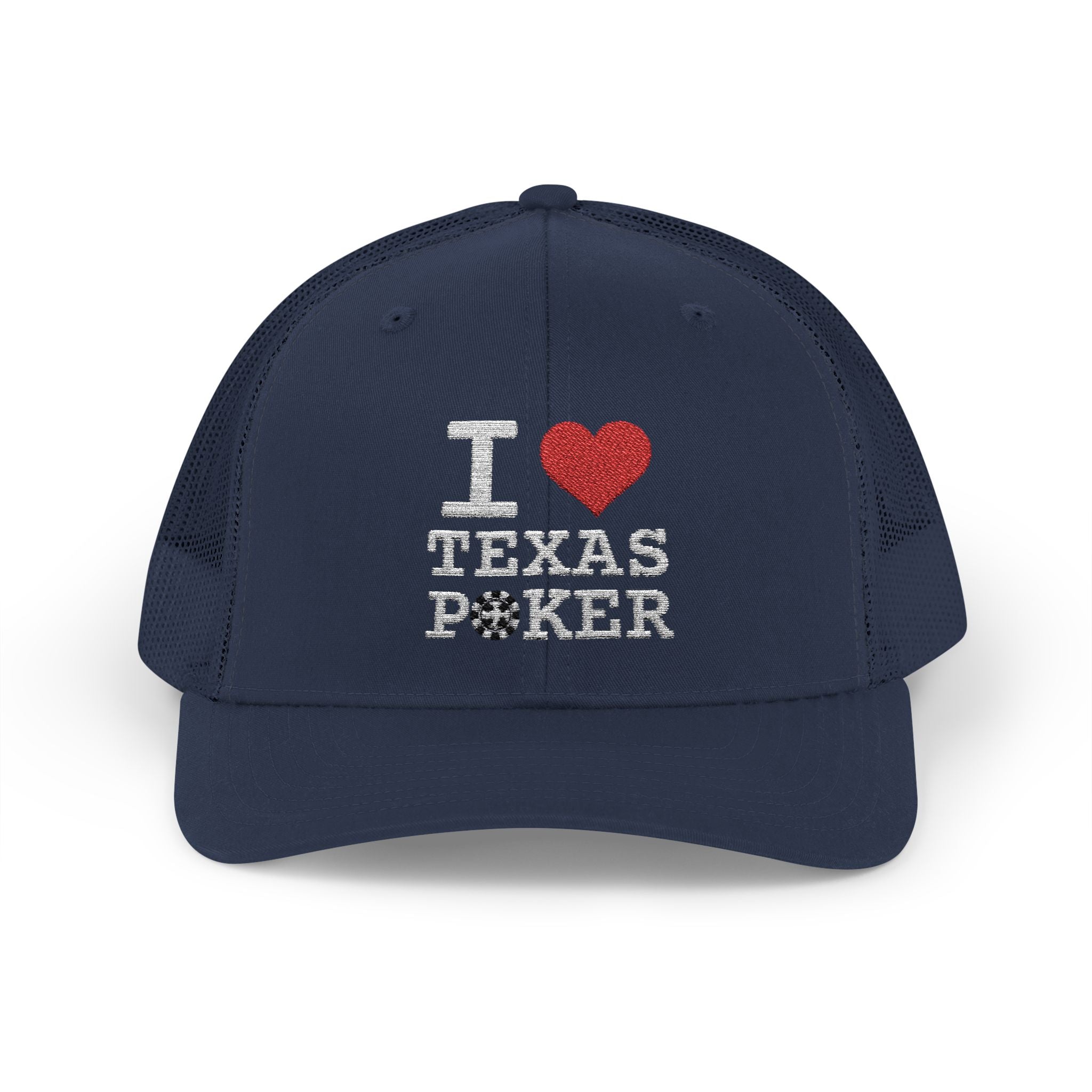 I Love Texas Poker Snapback Trucker Cap