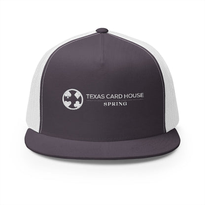 Texas Card House Spring 5 Panel Trucker Cap (Embroidery)