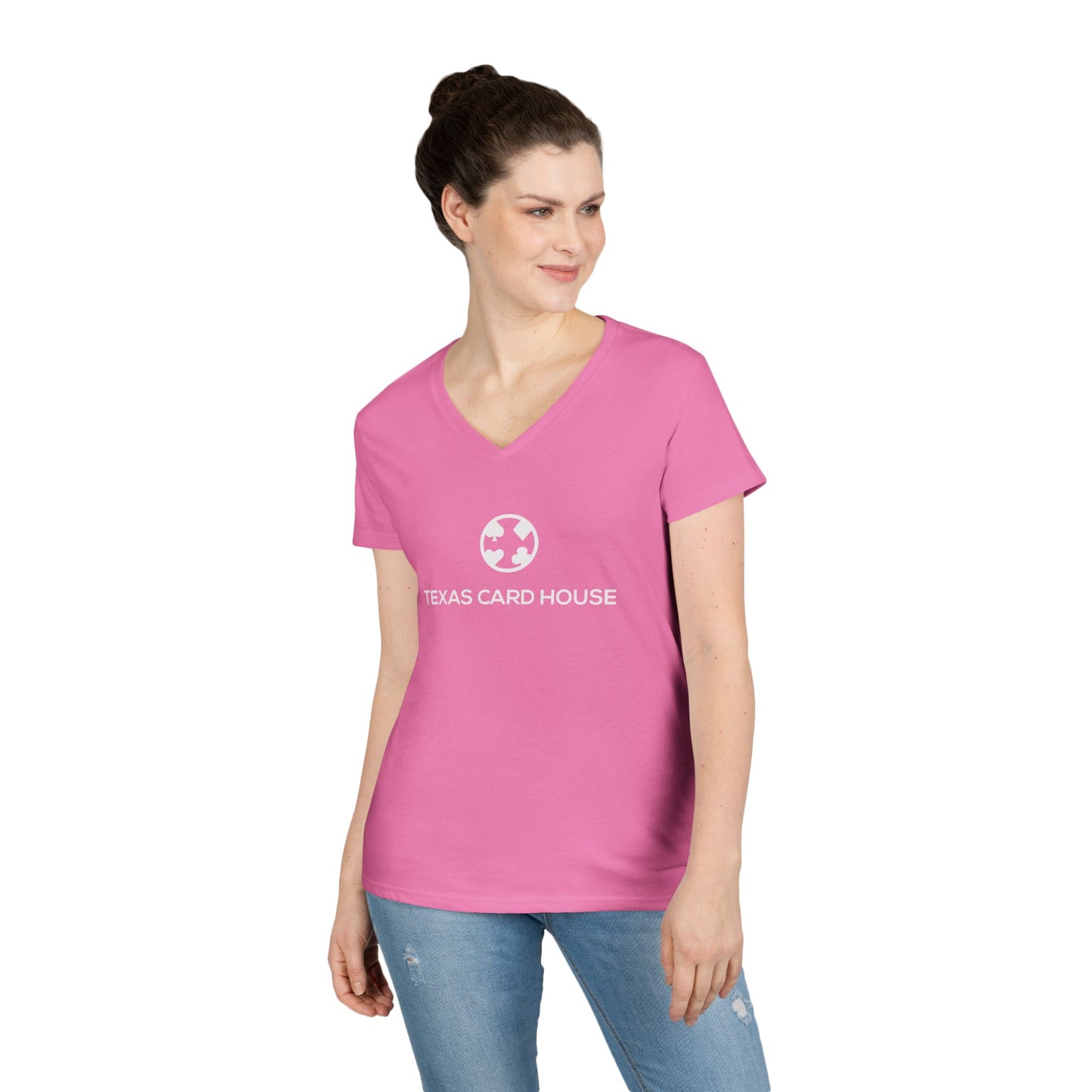 Texas Card House Ladies' V-Neck T-Shirt