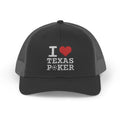 I Love Texas Poker Snapback Trucker Cap