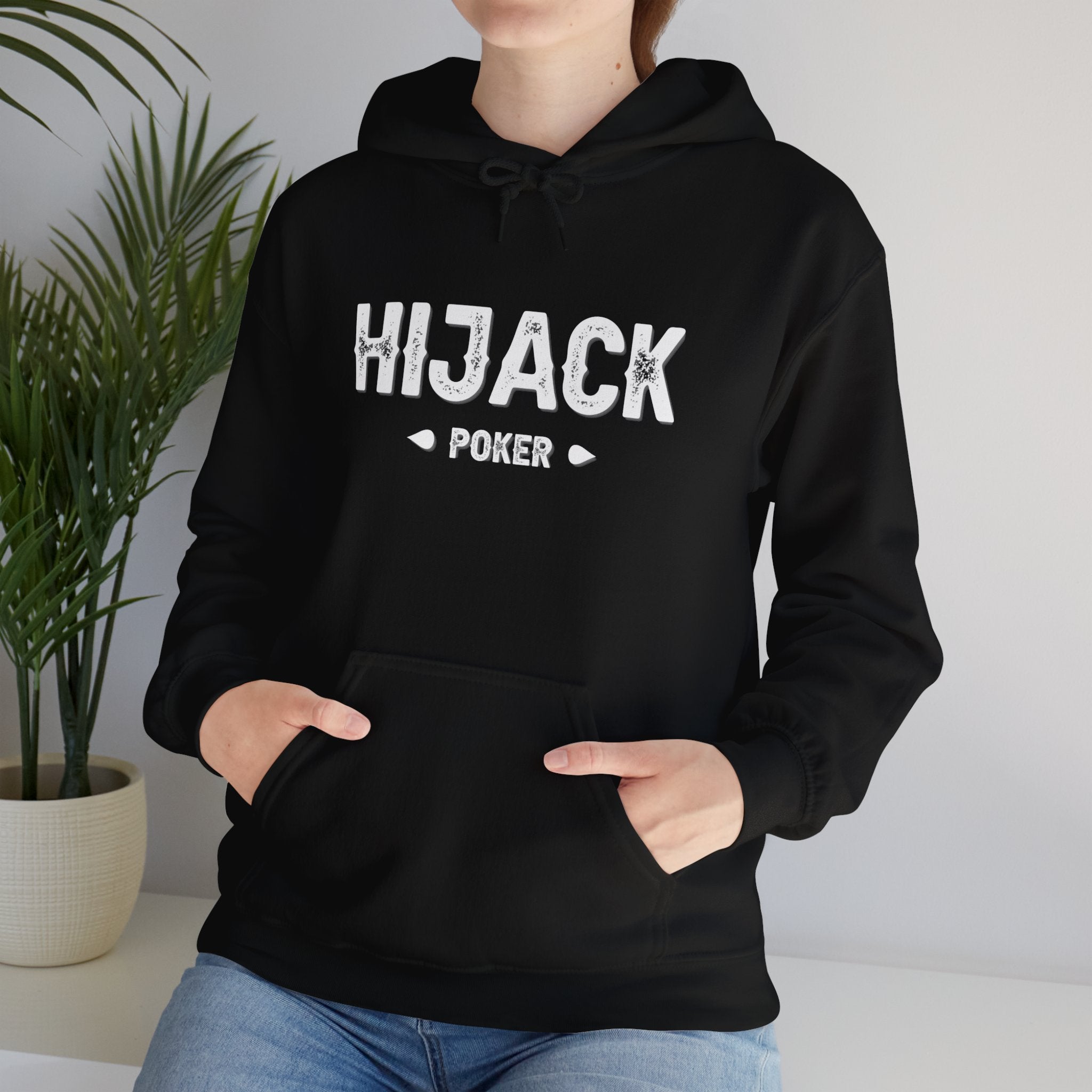 Hijack White Logo Unisex Heavy Blend™ Hooded Sweatshirt