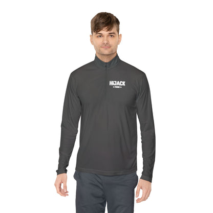 Hijack Poker White Logo Unisex Quarter-Zip Pullover