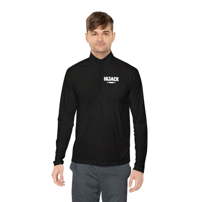 Hijack Poker White Logo Unisex Quarter-Zip Pullover