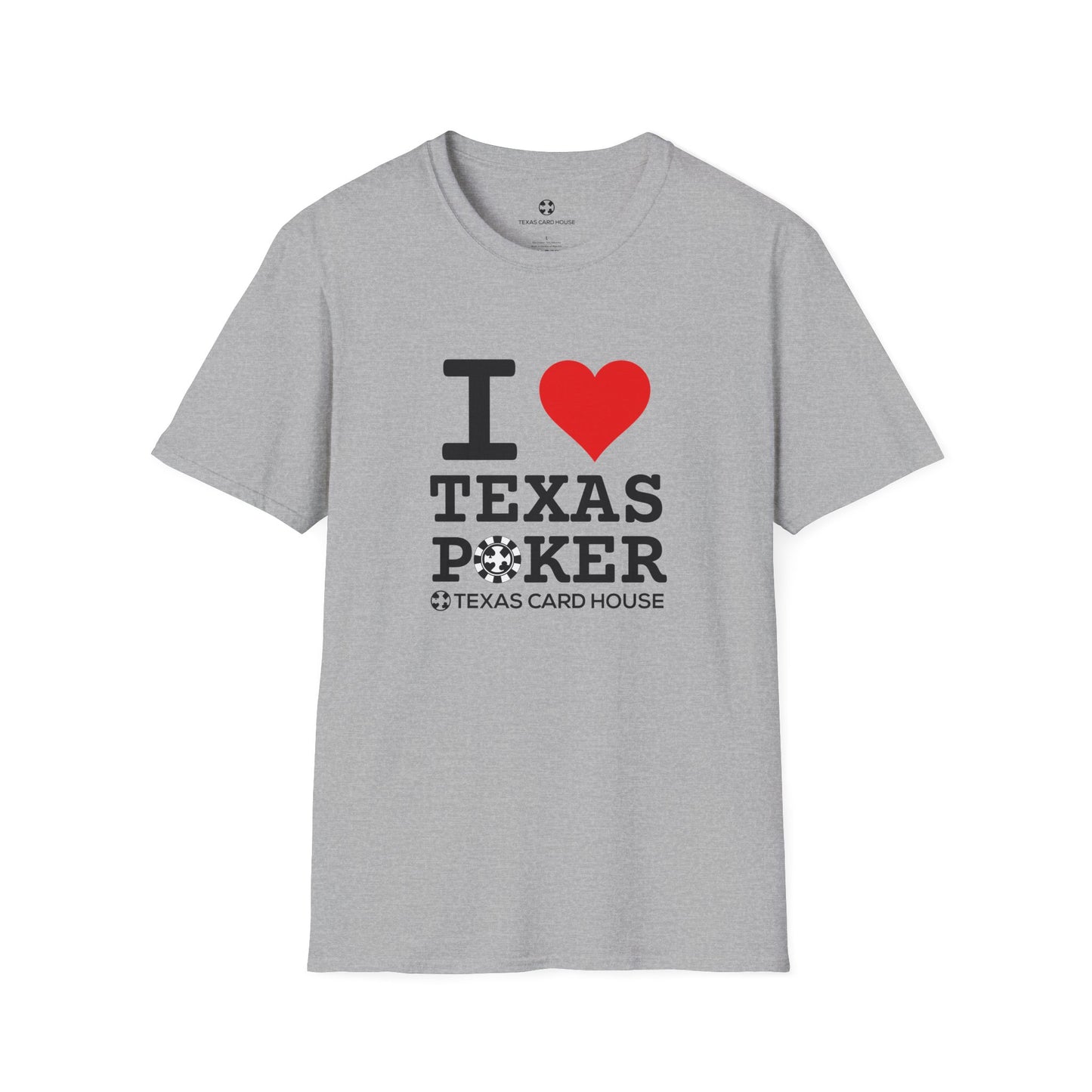 I Love Texas Poker Unisex Softstyle T-Shirt