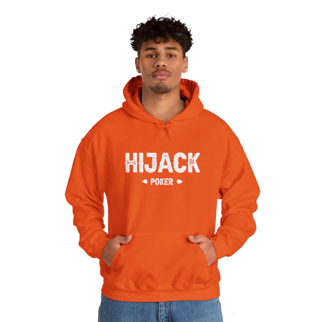 Hijack White Logo Unisex Heavy Blend™ Hooded Sweatshirt