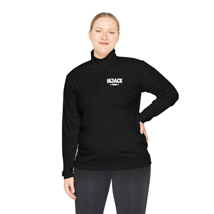 Hijack Poker White Logo Unisex Quarter-Zip Pullover