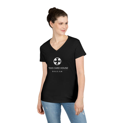 Texas Card House Dallas Ladies' V-Neck T-Shirt