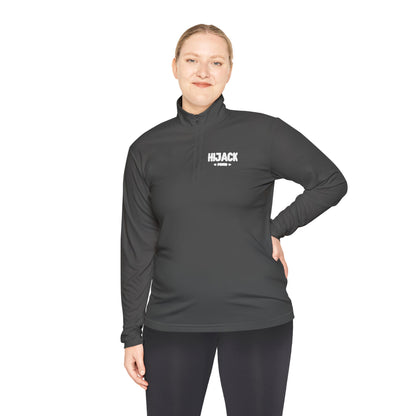 Hijack Poker White Logo Unisex Quarter-Zip Pullover