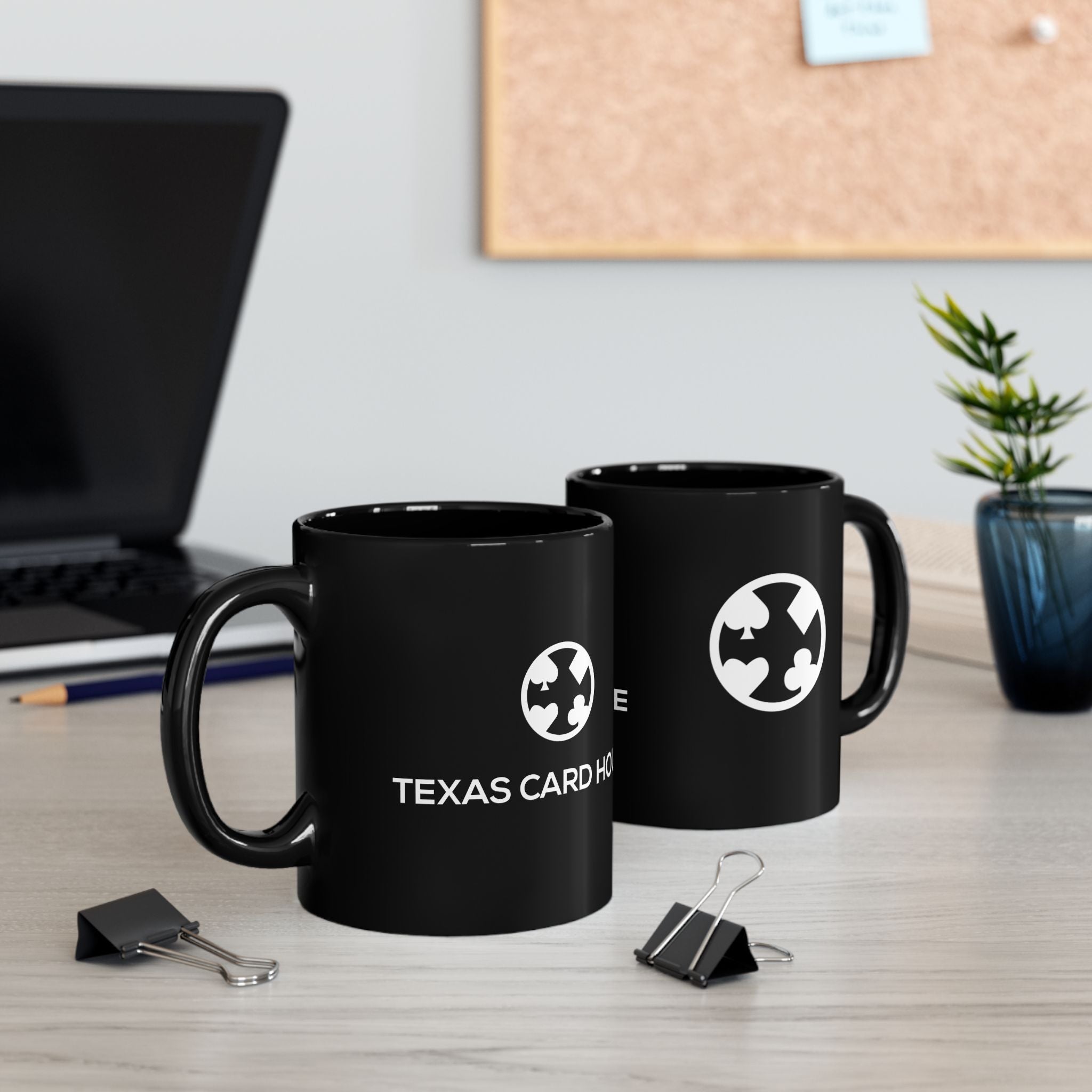 Texas Card House Black Mug (11 & 15oz)