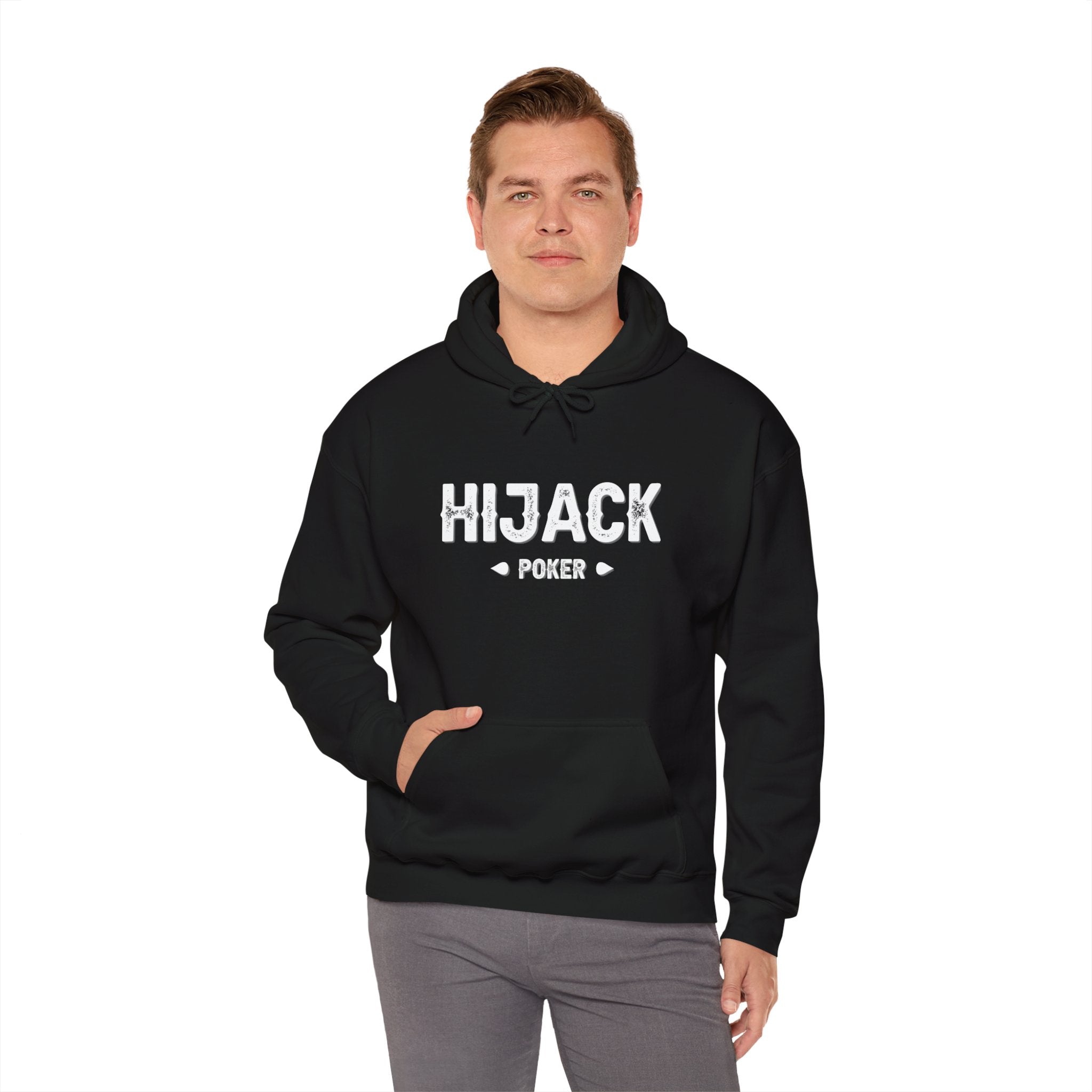Hijack White Logo Unisex Heavy Blend™ Hooded Sweatshirt