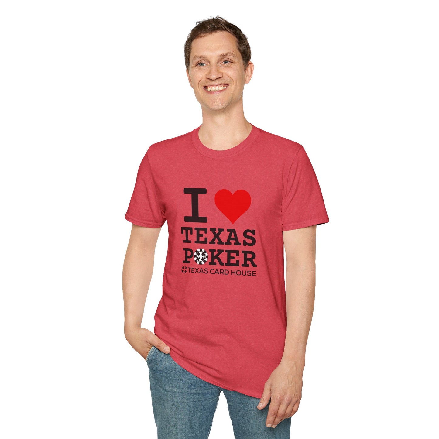 I Love Texas Poker Unisex Softstyle T-Shirt