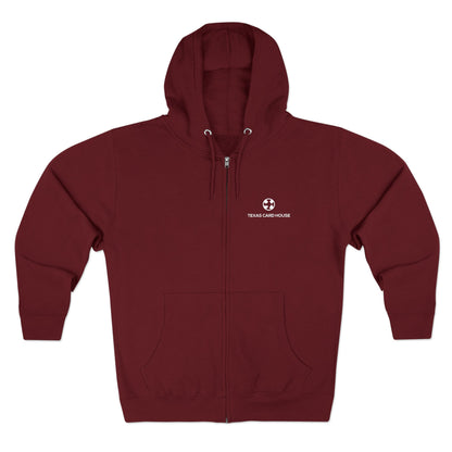 Texas Card House Unisex Zip Hoodie