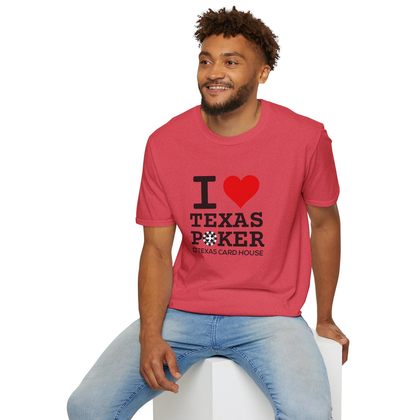 I Love Texas Poker Unisex Softstyle T-Shirt