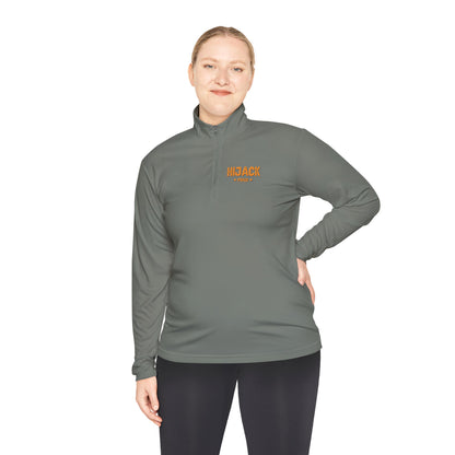 Hijack Poker Orange Logo Unisex Quarter-Zip Pullover