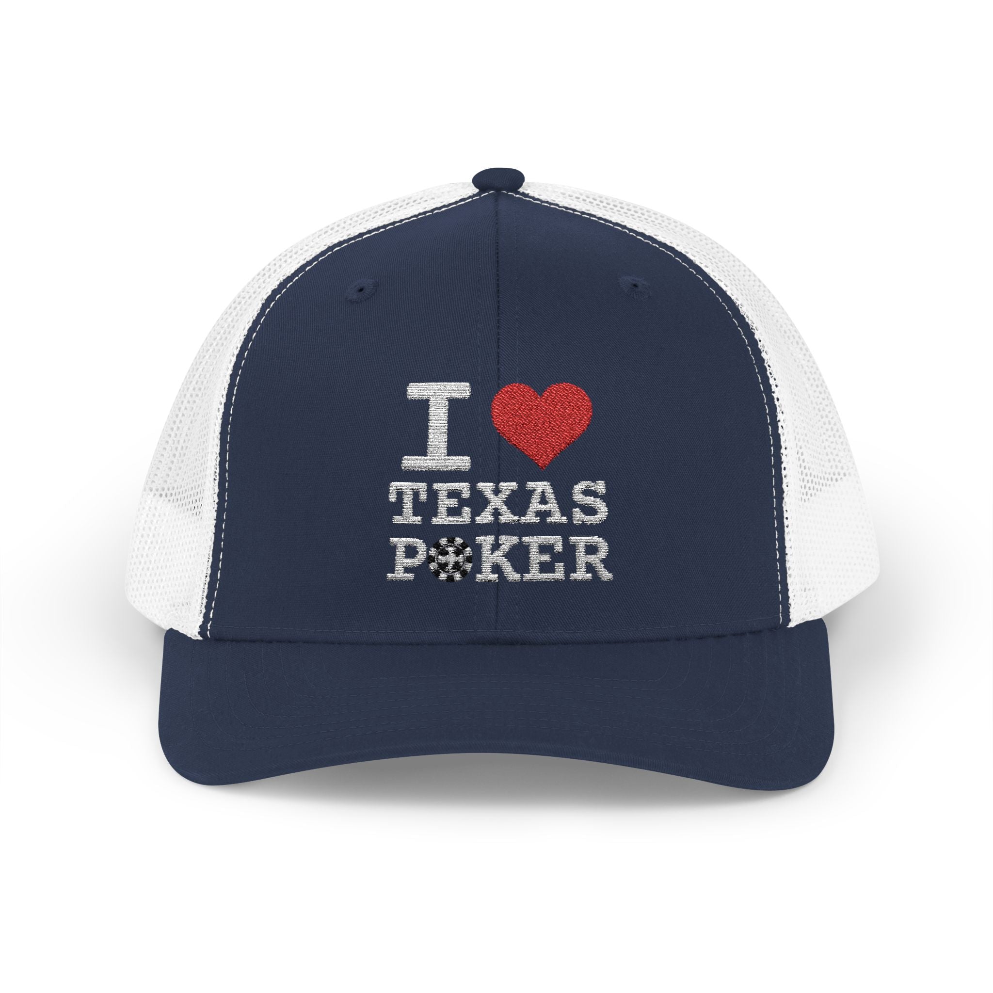 I Love Texas Poker Snapback Trucker Cap