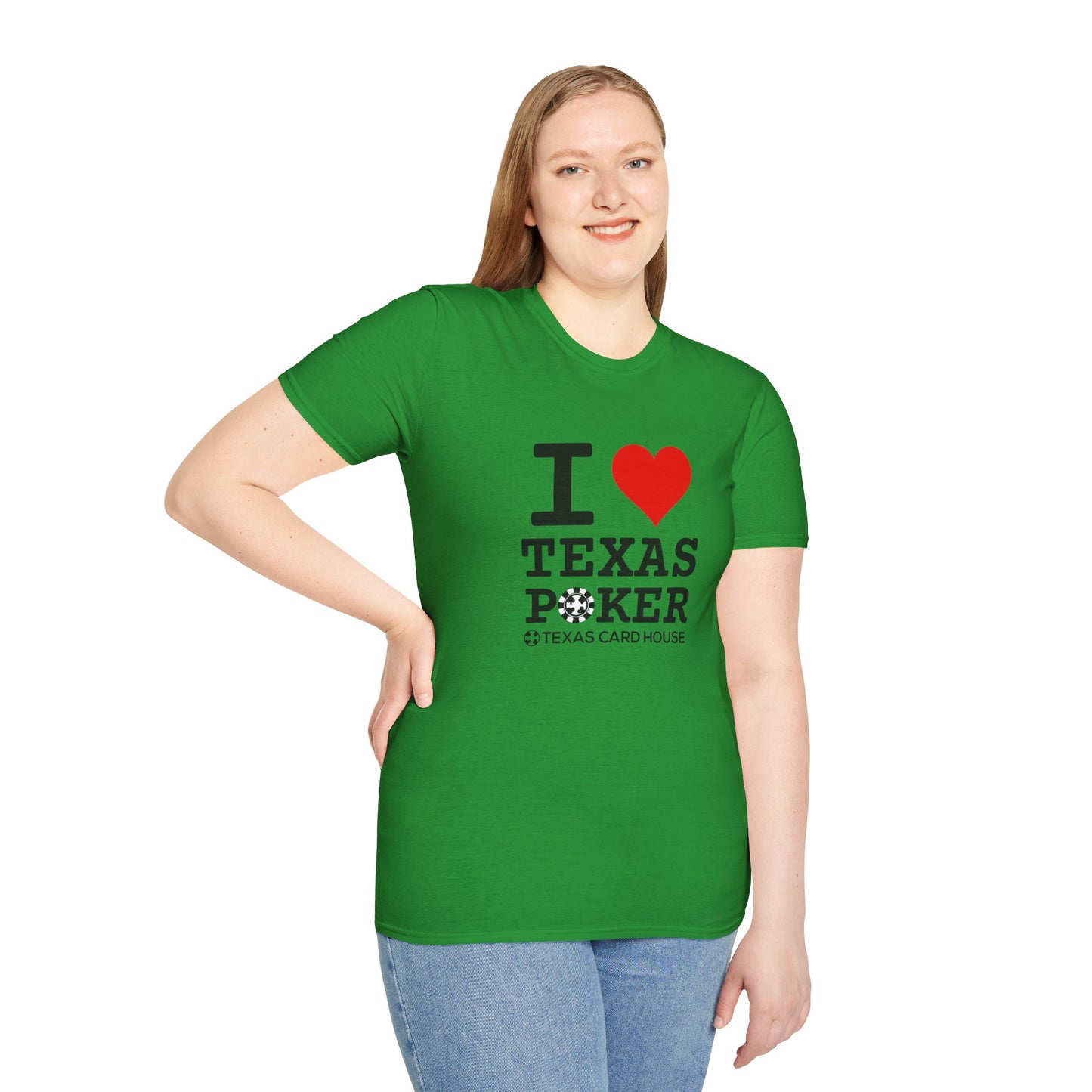 I Love Texas Poker Unisex Softstyle T-Shirt