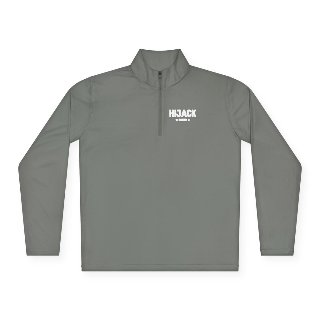 Hijack Poker White Logo Unisex Quarter-Zip Pullover