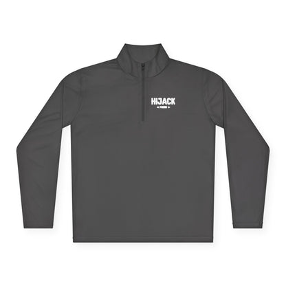 Hijack Poker White Logo Unisex Quarter-Zip Pullover
