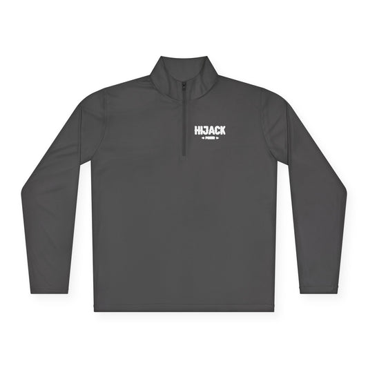 Hijack Poker White Logo Unisex Quarter-Zip Pullover