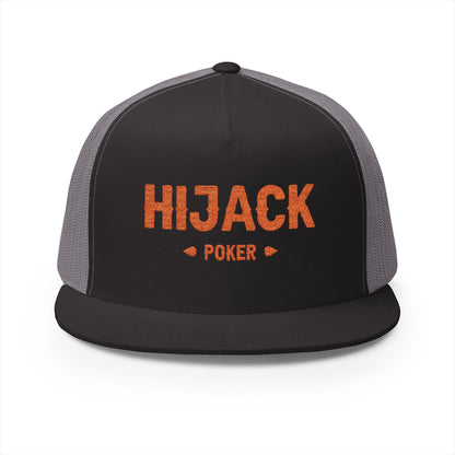 HIjack Poker 5 Panel Trucker Cap (Embroidery)